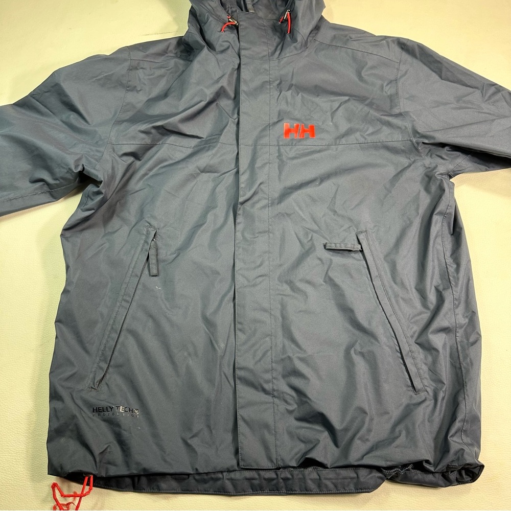 Helly Hansen Ervik Jacket Mens Rainwear Helly Tech Full Zip Hooded Navy - Picture 7 of 10